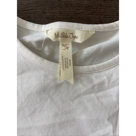 Matilda Jane 10 Ivory Puff Sleeve Long Sleeve Top Shirt - Picture 2 of 3